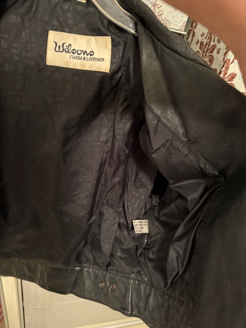 Wilson Genuine Black Leather Blazer Jacket, Size L - Picture 8 of 12